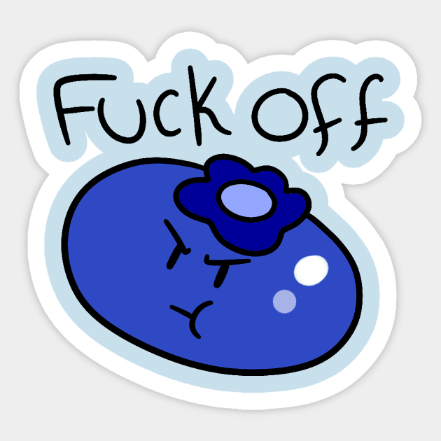 Rude Blueberry Sticker by saradaboru
